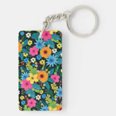 Porte-clés Fleurs Ditsy Vibrantes Motif Floral-43785 (Dos)