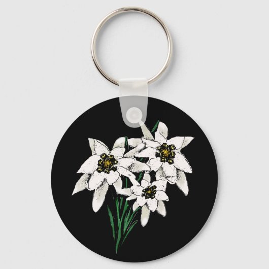 Porte-clés Fleurs Edelweiss (Recto)