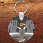 Porte-clés Fleurs et chaises Adirondack (Recto)