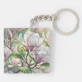 Porte-clés Fleurs et devis Magnolia (Dos)