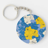 Porte-clés Fleurs et feuilles d'Hibiscus (Devant)