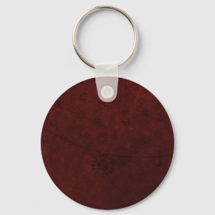 Porte-clés Fleurs et papillons rétro en velours rouge Abstrai
