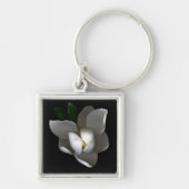 Porte-clés Fleurs | Fleur de Magnolia blanc unique (Devant)