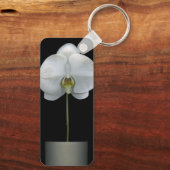Porte-clés Fleurs | Fleur d'orchidées blanches (Verso)