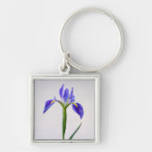 Porte-clés Fleurs | Fleur Iris Violet (Devant)