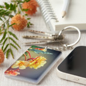 Porte-clés Fleurs, Fleurs Jaunes, Pétales-63158 (Devant droit)