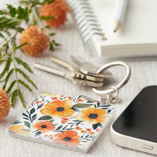 Porte-clés Fleurs Floral Pattern Sublimation-95654 (Devant Droit)