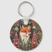 Porte-clés Fleurs Fox et Foxglove William Morris Inspiré (Verso)