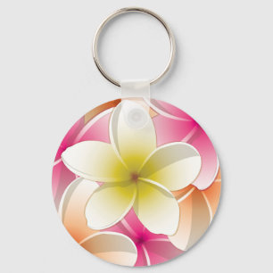 Porte-clés Fleurs frangipani/Plumeria