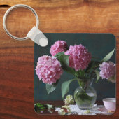 Porte-clés Fleurs | Hydrangées dans Vase (Recto)