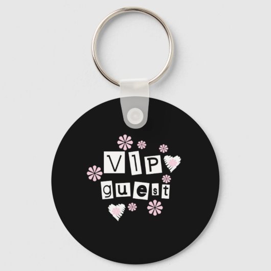 Porte-clés Fleurs invités VIP (Recto)