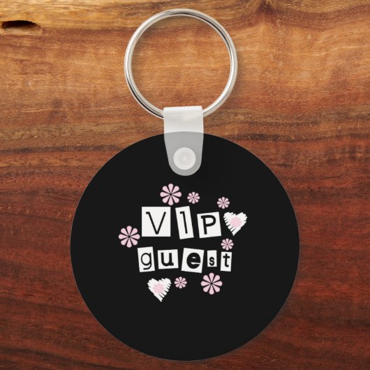 Porte-clés Fleurs invités VIP (Recto)