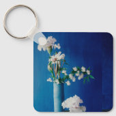 Porte-clés Fleurs | Iris blancs dans le Vase (Recto)