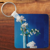 Porte-clés Fleurs | Iris blancs dans le Vase (Recto)