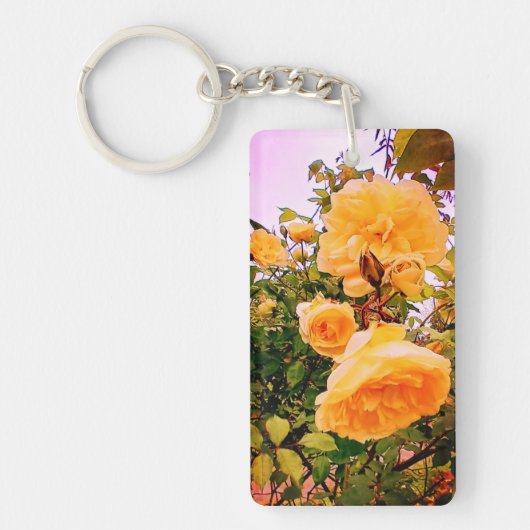 Porte-clés Fleurs jaunes (Devant)
