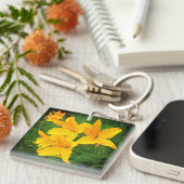 Porte-clés Fleurs jaunes (Devant Droit)