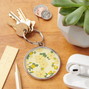 Porte-clés Fleurs Jaunes, Motif Floral, Motif De Fleurs