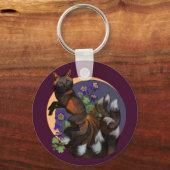 Porte-clés Fleurs Kitsune et Columbine (Verso)