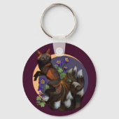 Porte-clés Fleurs Kitsune et Columbine (Verso)