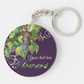 Porte-clés fleurs lilas (Dos)