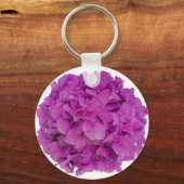 Porte-clés Fleurs magenta roses de framboise (Recto)