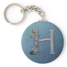 Fleurs métalliques Monogramme H
