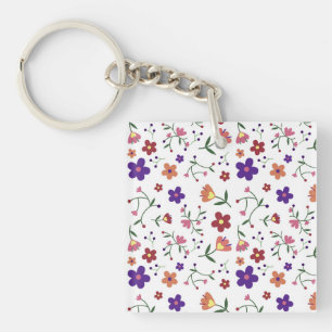 Porte-clés Fleurs motifs