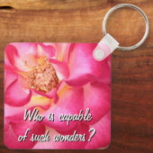 Porte-clés fleurs nature belle douce printemps feuilles joie (Verso)