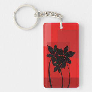 Porte-clés Fleurs noires