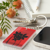 Porte-clés Fleurs noires (Devant droit)