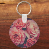 Porte-clés Fleurs oeillets roses (Recto)
