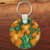 Porte-clés Fleurs orange (Verso)