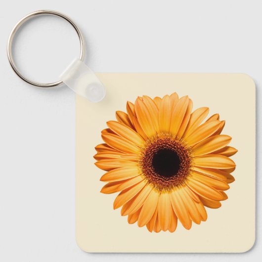Porte-clés Fleurs | Orange Gerbera (Recto)
