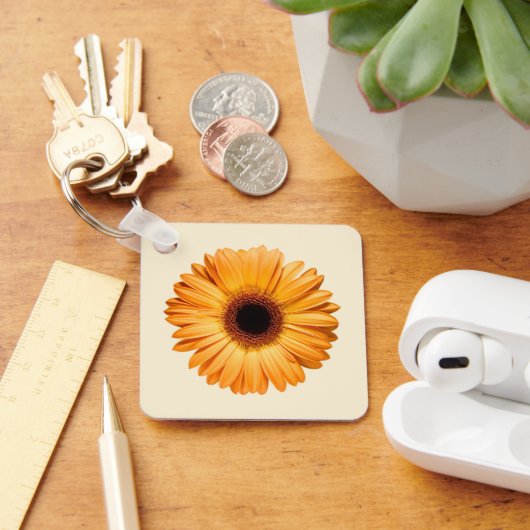 Porte-clés Fleurs | Orange Gerbera (Bureau)