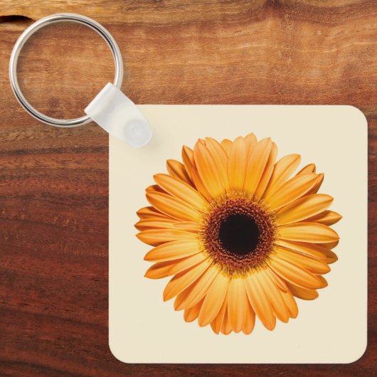 Porte-clés Fleurs | Orange Gerbera (Recto)