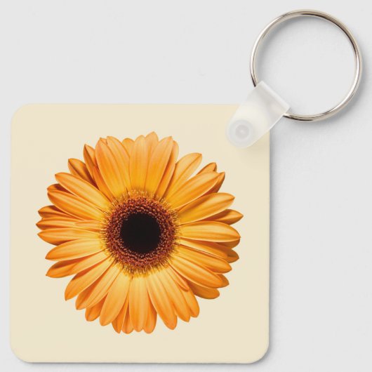Porte-clés Fleurs | Orange Gerbera (Dos)