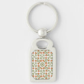 Porte-clés Fleurs orange, motif floral, verdure, Boho (Devant)