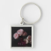 Porte-clés Fleurs | Pale Pink Peonies dans Vase (Devant)