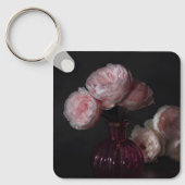 Porte-clés Fleurs | Pale Pink Peonies dans Vase (Recto)