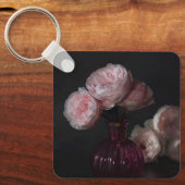 Porte-clés Fleurs | Pale Pink Peonies dans Vase (Recto)