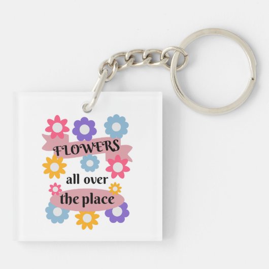Porte-clés Fleurs partout (Dos)