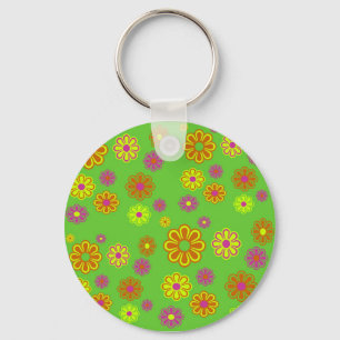 Porte-clés fleurs pop mod super