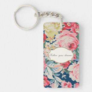 Porte-clés Fleurs Romantiques Adorables - Message Motivationn