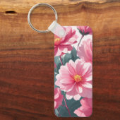 Porte-clés Fleurs roses (Recto)
