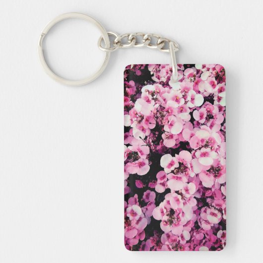 Porte-clés Fleurs roses (Devant)