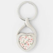 Porte-clés Fleurs roses (Devant)