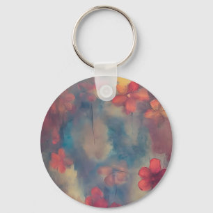 Porte-clés Fleurs roses atténuées
