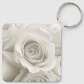 Porte-clés Fleurs | Roses blanches (Dos)