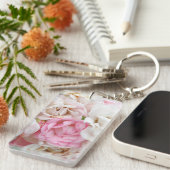 Porte-clés Fleurs roses et blanches (Devant droit)