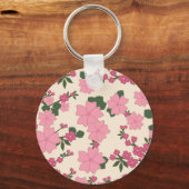 Porte-clés Fleurs Roses Fille Assez Mignonne (Recto)